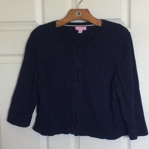 Lilly Pulitzer Women's XL Navy Cardigan